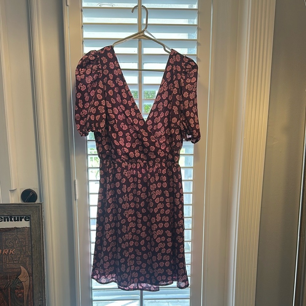 Lulu's Pink and Purple Floral Mini Dress